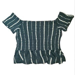 3/$15 Aeropostale Off Shoulder Striped Blouse Size Large